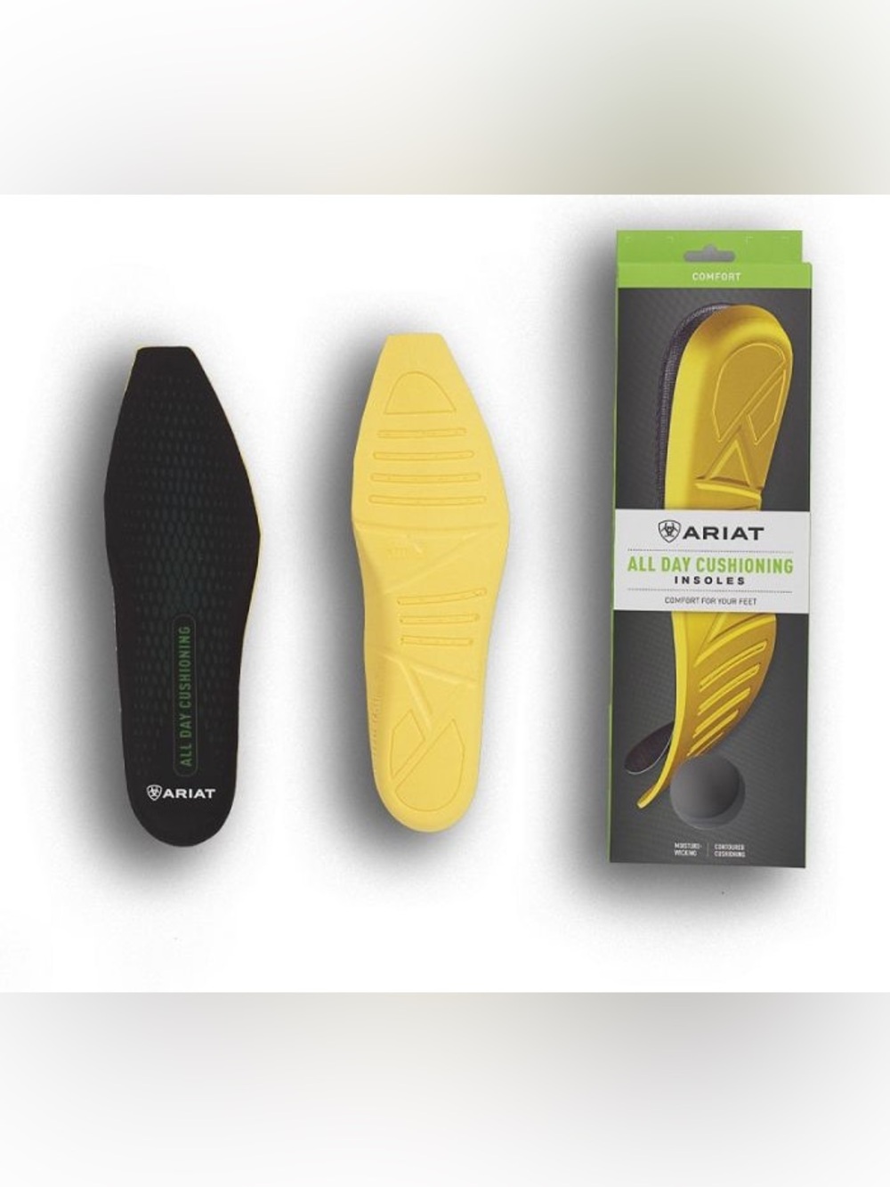 Ariat Yellow and Black Replacement Insoles